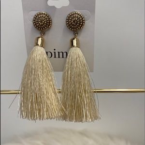 Cream tassel earrings